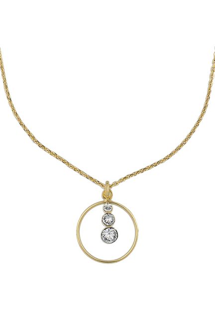 gargantilla plata chapada cadena fina motivo circular con circonitas foto detalle motivo 273_A3571-7DG_01