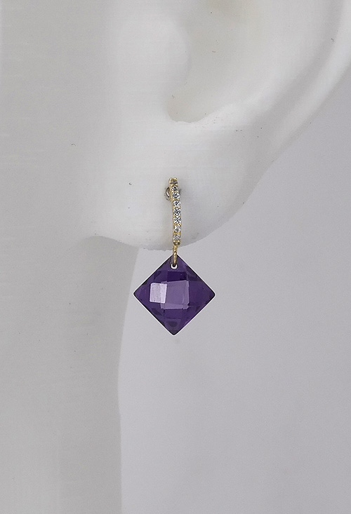 pendientes largos de oro 18k con amatistas precio muy barato joyeria online foto maniqui 030_3440-1_02