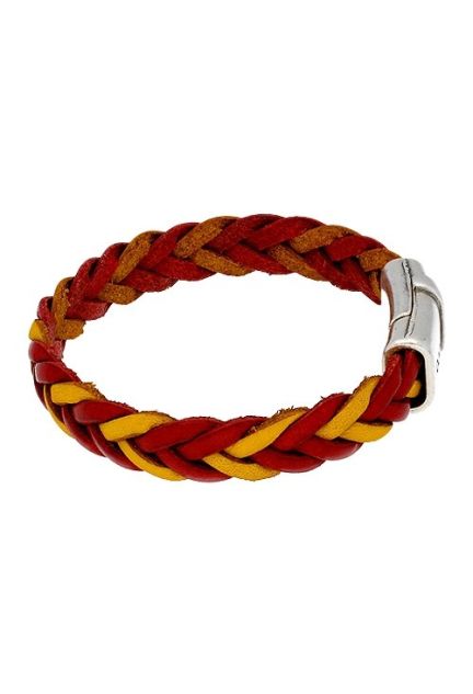 Pulsera de piel para hombre con bandera España TH34 - 01