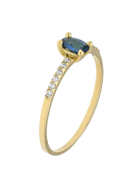 Anillo oro amarillo 18k zafiro y circonitas 030_3389-ZF Anillo oro amarillo 18k zafiro y circonitas 030_3389-ZF-87780