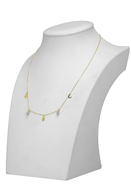 Gargantilla oro 18k 5 motivos diferentes en busto