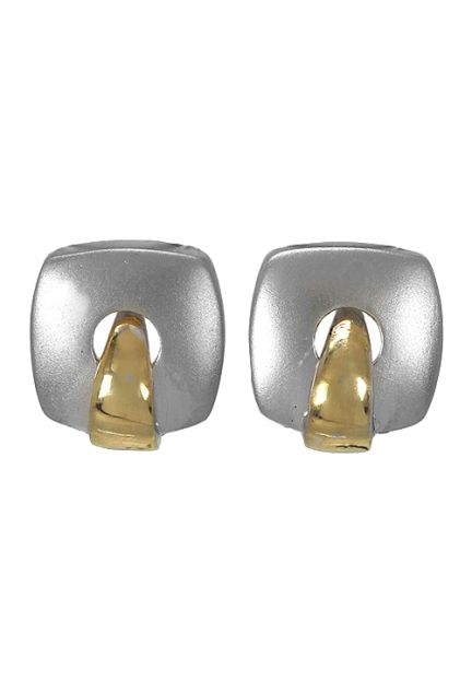 pendientes oro bicolor 18 kilates precio muy barato joyeria online foto frontal 038_LO-030-19AM02