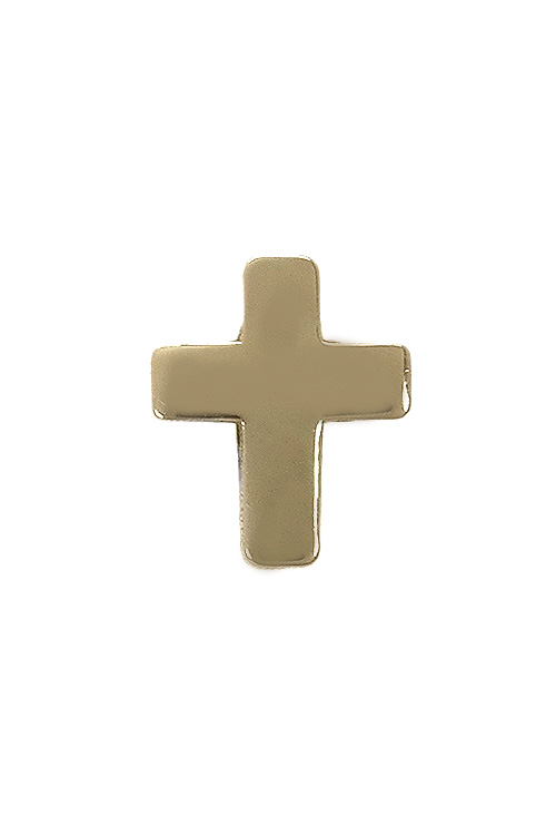 Piercing oro 18 kilates para el tragus cruz 030_3258 piercing oro 18k para tragus forma cruz en nuestra joyeria online frontal 030_3258