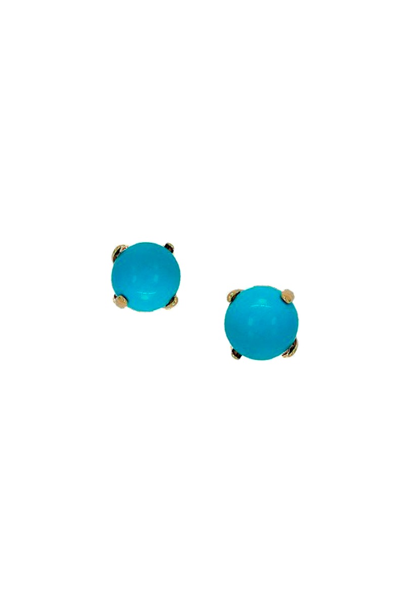 Pendientes oro 18k y turquesa para bebe 234_1194-T
