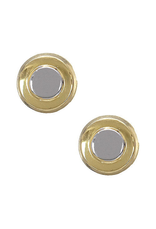 Pendientes para niñas en verano 2025: estilos bonitos, seguros y sin alergias Pendientes para niña oro ley 18 kilates circulo bicolor 030_2880