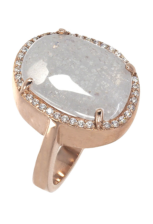anillo plata chapada y cuarzo blanco con orla circonitas vista de lado precio ocasion joyeria online 256_008-S-R-1_01