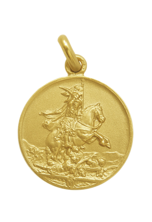 Medalla de San Jaime - Santiago realizada en oro amarillo de 18 kilates en nuestra joyeria online a los mejores precios de internet 268_M1-1-32-20