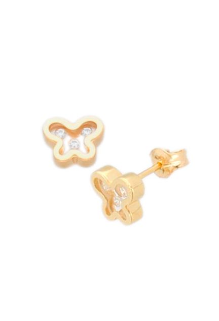 pendientes oro amarillo 18k mariposas con circonitas vista lateral 030_3570_01
