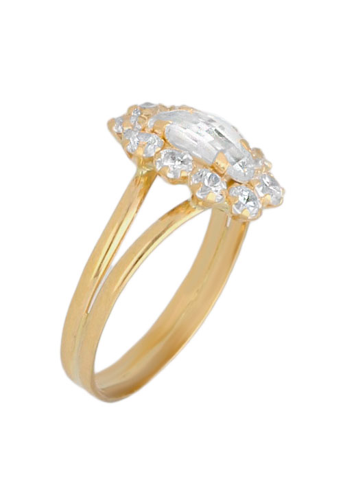 anillo de oro amarillo 18 kilates con circonitas en outlet de joyeria online muy muy barato foto lateral 146_AN15-S