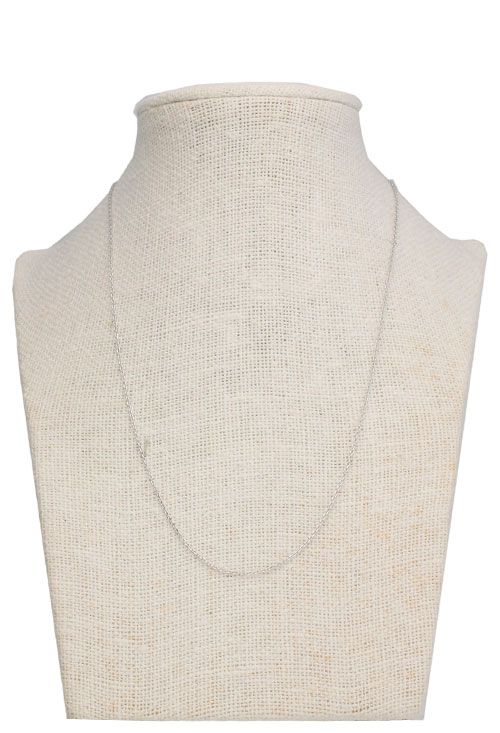 Cadena oro blanco 18 kilates forzado fino CADENA39-42B cadena oro blanco 18 kilates fina ideal para pequeños colgantes precio barato joyas online foto expositor