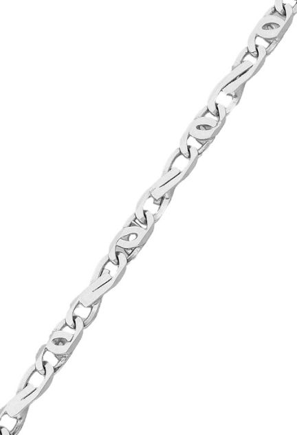 cadena oro blanco 18 kilates eslabones combinados de fantasia cadena maciza precio especia venta joyeria online foto detalle