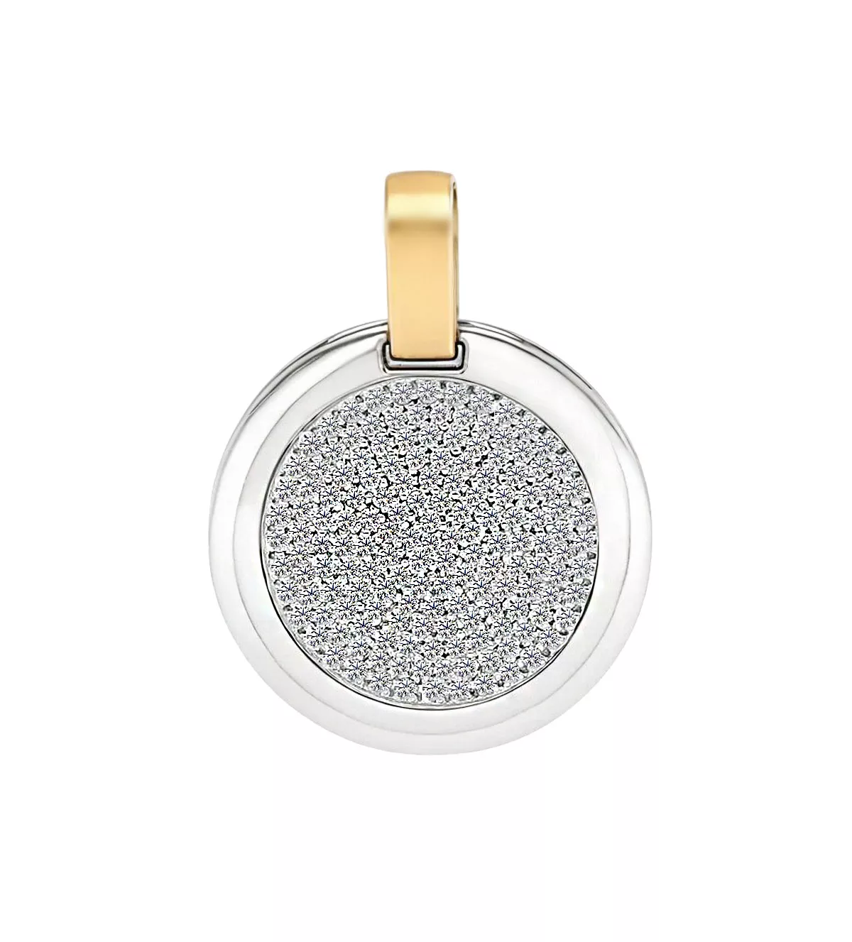 Colgante de oro bicolor 18 ktes Pleniluvio