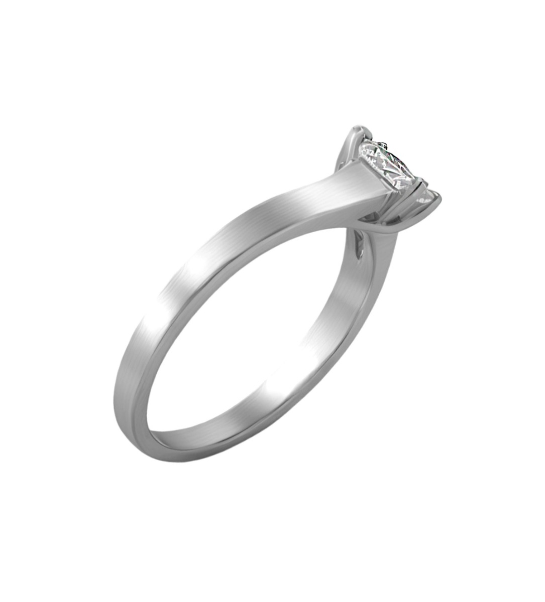 anillo de compromiso oro blanco 18 kilates con diamante talla trapecio vista lateral 083_SB10984_01