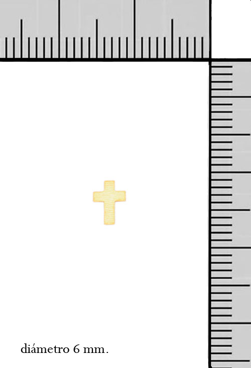 Pendientes plata chapada forma de cruz 240_PPL-CRUZ-A pendientes de plata chapada en oro forma de cruz foto con medidas 240_PPL-CRUZ-A_M