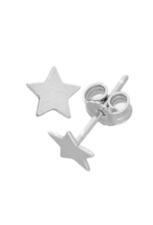 pendientes de plata con forma de estrella cinco puntas fotografia lateral 240_PPL-ESTRELLA_01