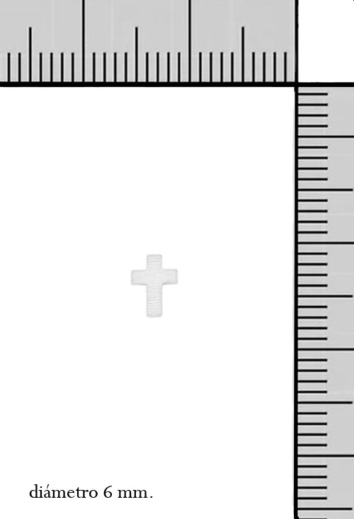 Pendientes plata forma cruz 240_PPL-CRUZ pendientes de plata forma de cruz foto con medidas 240_PPL-CRUZ_M