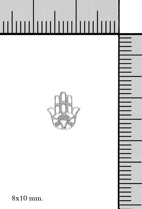 pendientes de plata mano de fatima vista con medidas 240_PPL-MFG_M