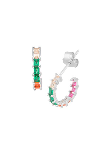 pendientes de plata y piedras de colores vista lateral 240_1PPRP-E062BC_01