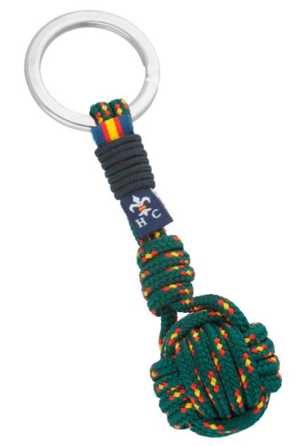 llavero de acero motivo cordones tonos verdes y bandera de espana forma de balon 306_BALONHC-3