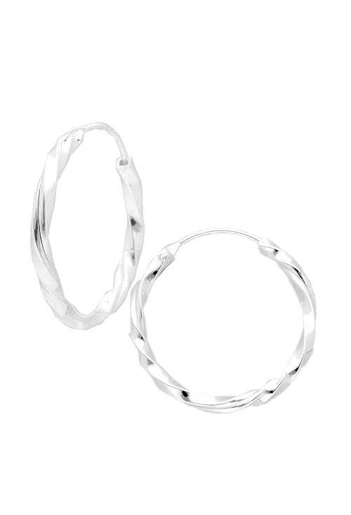 Pendientes aro plata ley chanela rizada 240_AROT2-25