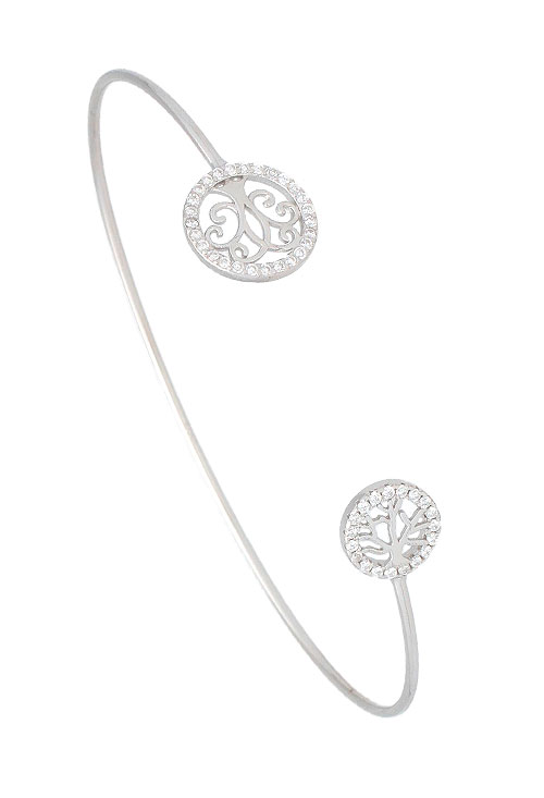 Pulsera plata rígida árbol de la vida 240_PBR-AVL pulsera plata arbol de la vida vista principal 240_PBR-AVL