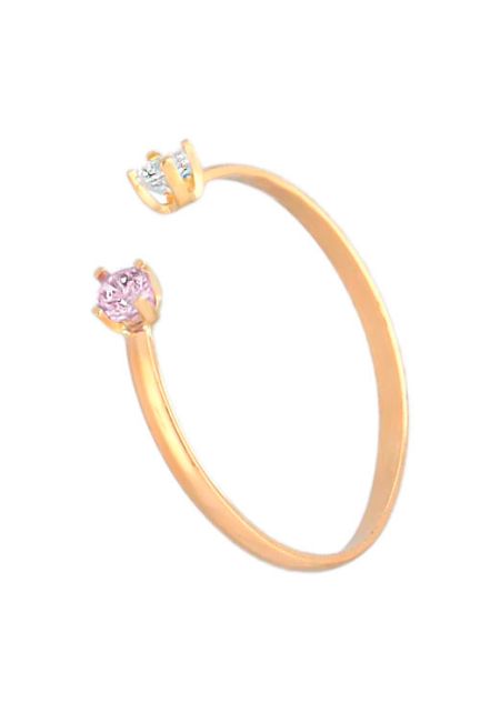 anillo oro amarillo 18 kilates con circonita y rosa de francia precio barato joyeria online vista oblicua 030_SOR-2-RF_01