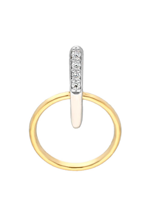 Colgante oro bicolor 18K 030_3053-COL colgante oro bicolor 18 kilates con circonitas foto frontal 030_3053-COL