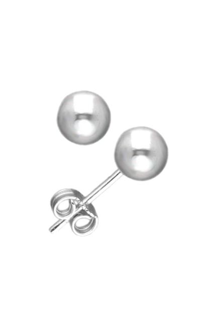 Pendientes de bola plata de ley foto lateral 240_PBOLA-6