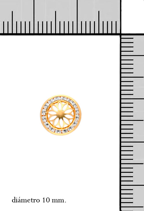 pendientes de oro amarillo y circonitas precio especial online fotografia con medidas 030_2986_M