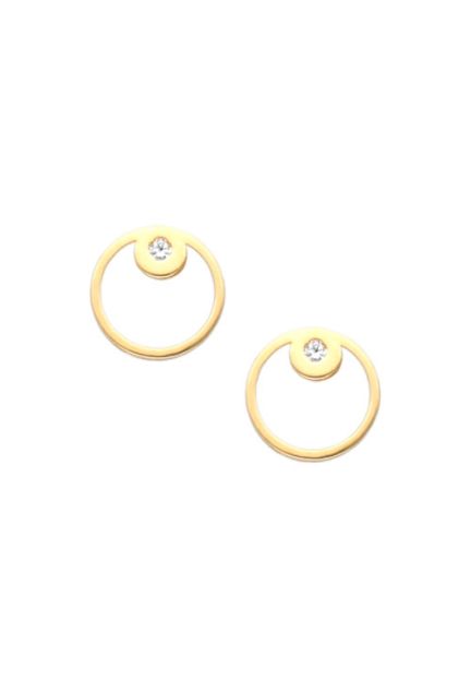 pendientes oro blanco 18 kilates con circonitas negras indicados para bebe foto principal 030_2934B-PN