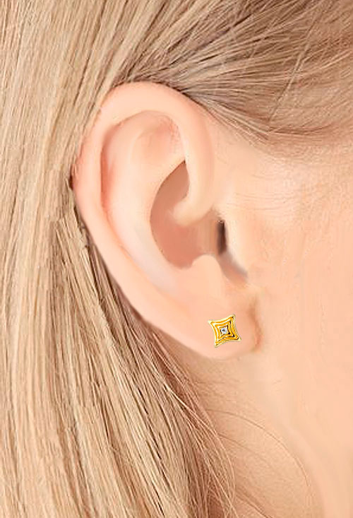 pendientes oro y circonita indicados para nina o jovencita foto modelo 030_3703_02