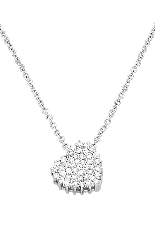 Gargantilla oro blanco 18K motivo corazón con diamantes 305_P1237-5