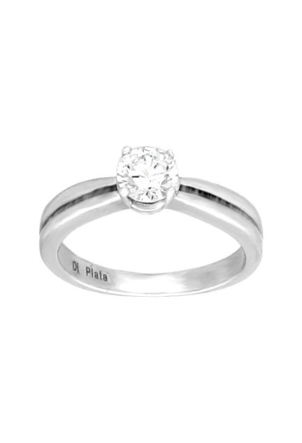 anillo de compromiso plata y circonita foto frontal 280_2010530