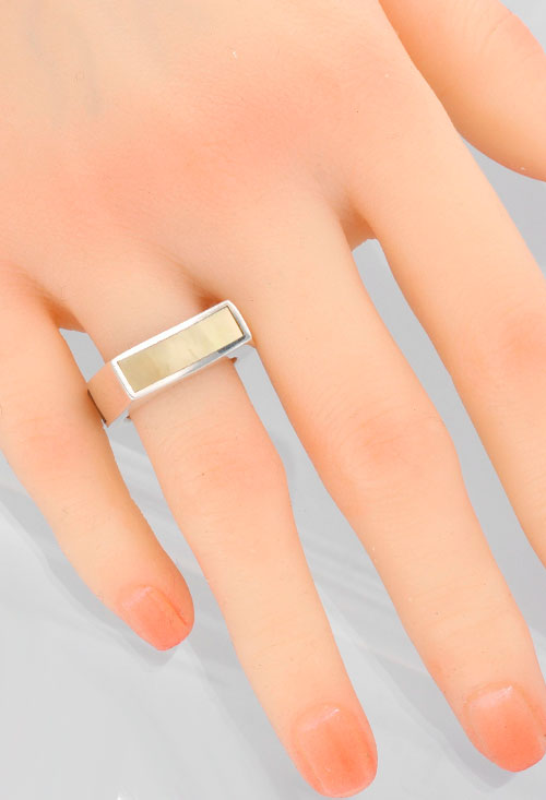 anillo plata madera y nacar vista frontal 025_S-01216