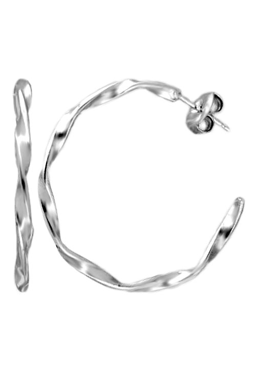 pendiente aro plata chapada chanela rizada 266_015178-2-1-30