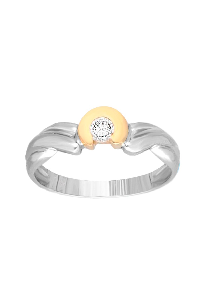 anillo compromiso oro bicolor 18k con diamante 192_Z0539