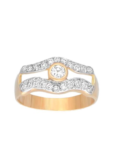 anillo oro amarillo 18k y circonitas toma frontal 139_0008B-S