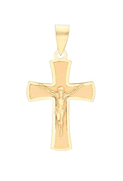 crucifijo oro 18k chapa plana toma de frente 085_17161