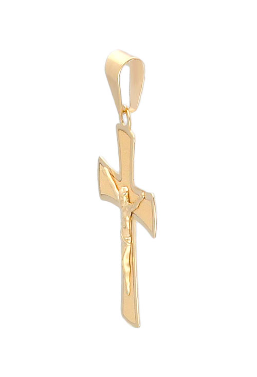Crucifijo oro amarillo brillo mate18K 002_6160-C crucifijo oro amarillo 18k brillo mate 002_6160-C_01