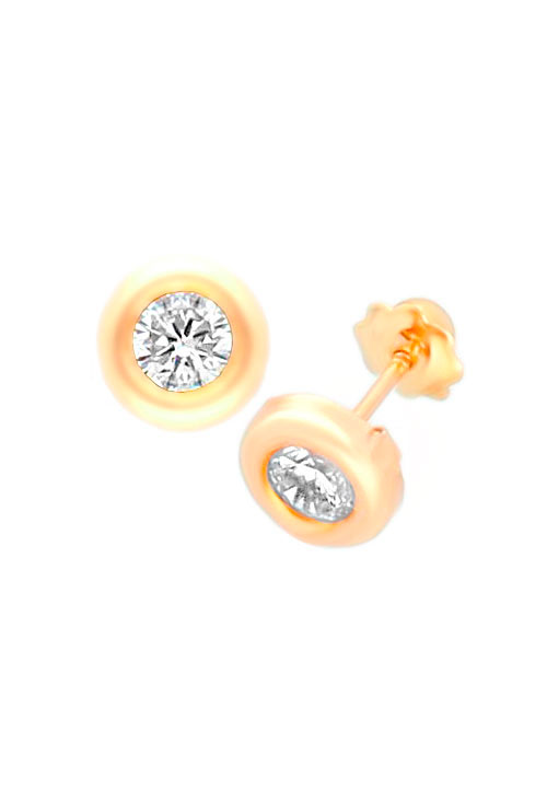 pendientes nina oro amarillo 18k y circonita foto de lado 234_1480_01