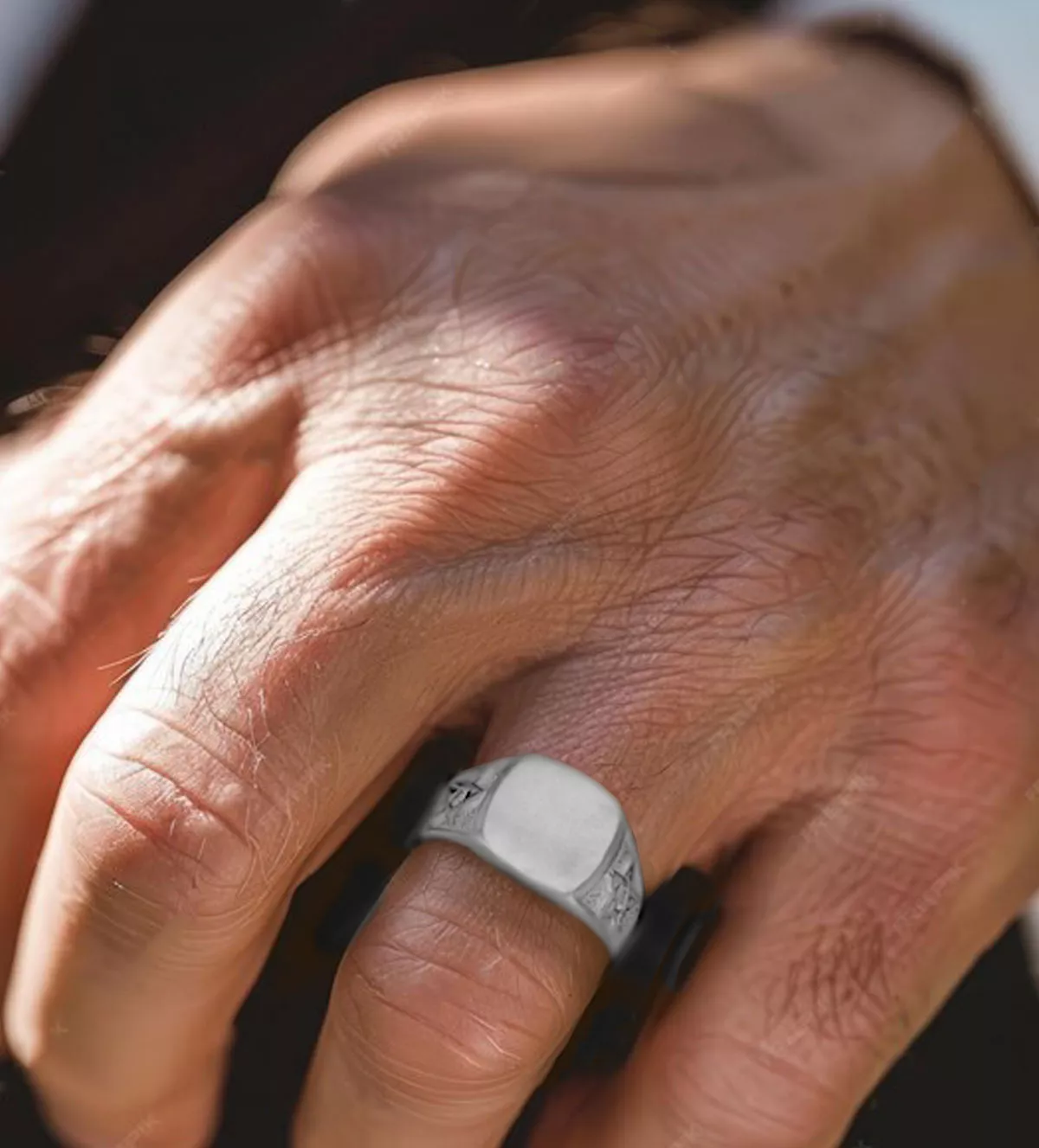 sello de plata para hombre estrella de david 240 SE 7 10