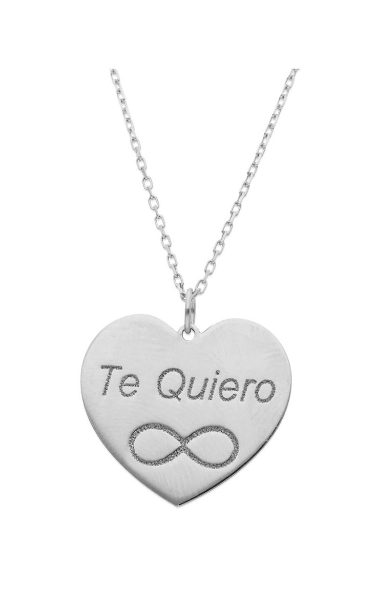 Gargantilla personalizada de oro blanco corazón con nombres 287_G948 Gargantilla personalizada de oro blanco corazón con nombres 287_G948