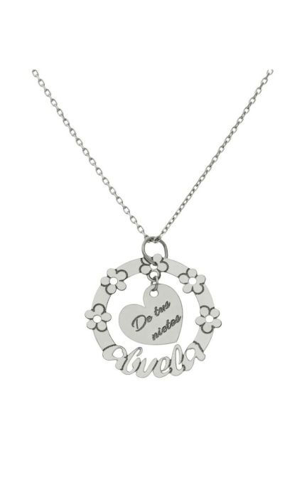 Gargantilla personalizada oro blanco corazones en orla 287_G984