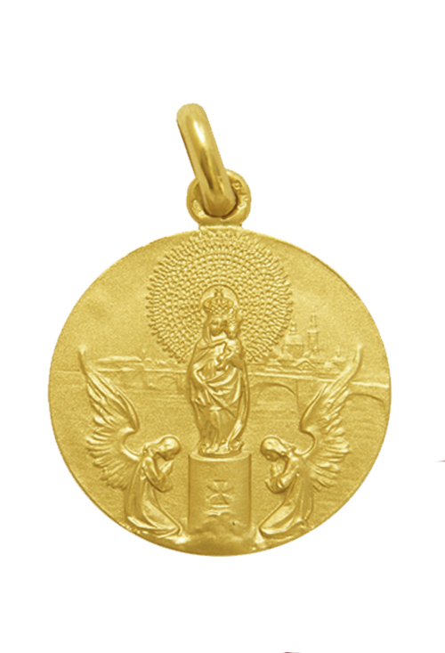 Medalla de oro 18 kilates de la Virgen del Pilar 268_M1-1-9 Medalla de oro de la Virgen del Pilar 268_M1-9-204-14