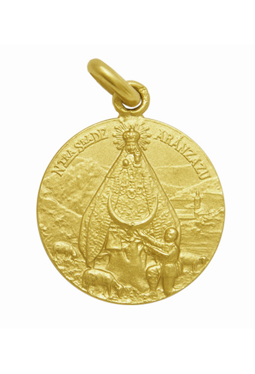 Medalla oro de Nuestra Señora de Aranzazu 268_M1-1-197 Medalla oro de Nuestra Señora de Aranzazu 16 mm. 268_M1-1-197-16