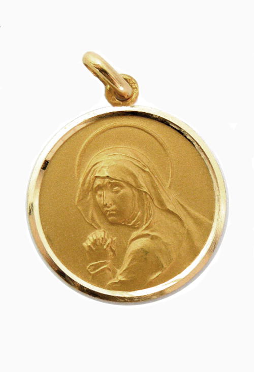 Medalla Virgen de los Dolores antigua 268_M1-11-149-22 Medalla Virgen de los dolores antigua 268_M1-1-9-149-22