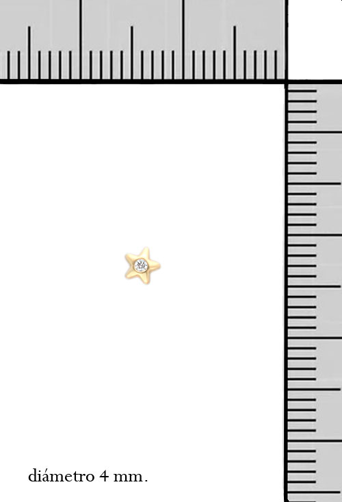 Pendientes bebé oro amarillo y circones 18k estrellas pendientes oro amarillo 18k para bebe forma estrella toma con medidas