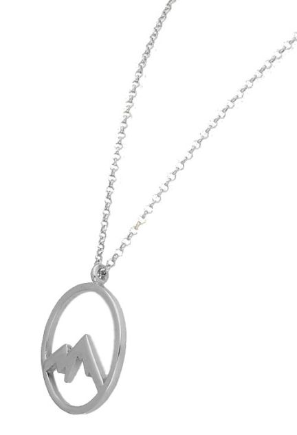 gargantilla de plata montañas nevadas foto lateral