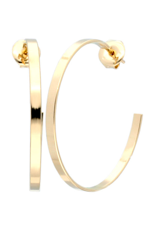 Consejos para elegir el regalo de joyería perfecto en 2025 Pendientes aro plata ley chapada chanela plana 266_015179-2-1-35