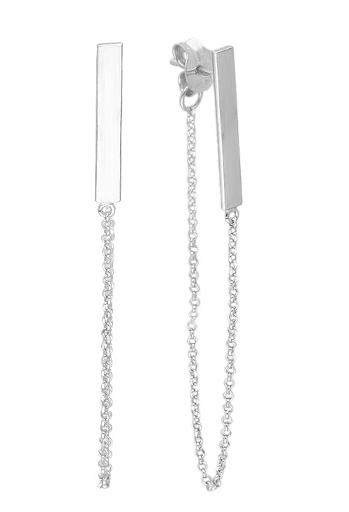 Pendientes Largos que Roban Miradas 2025 Pendientes largos en plata cadena envolvente